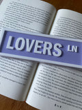 Lovers Ln Street Sign - pastel purple