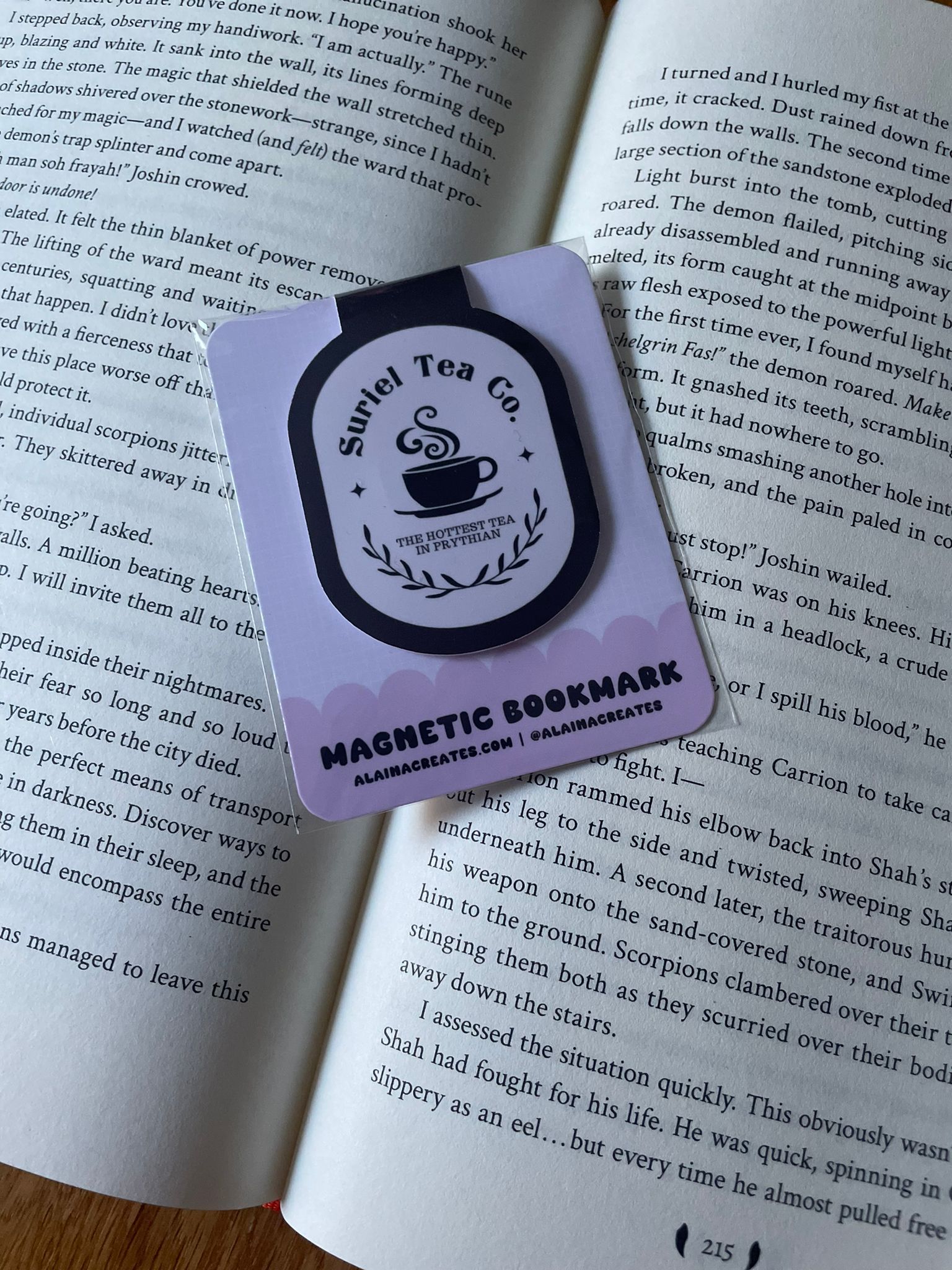 Magnetic Bookmark - Suriel Tea Co Purple